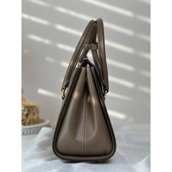 COACH Broome Small Carryall Bag In Dark Stone Color - Picture 4 of 16